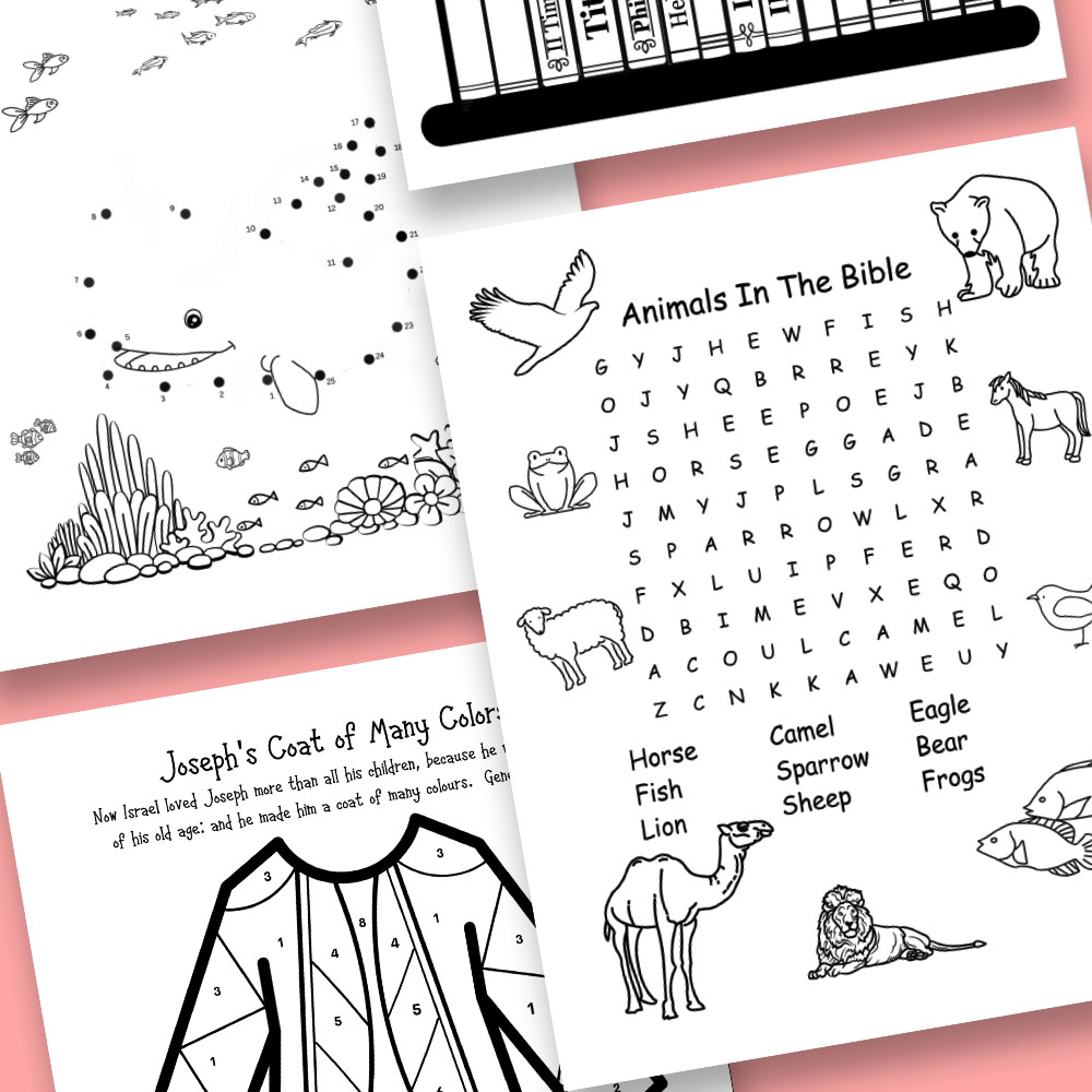 Scripture and Scribbles Faith Based Coloring and Activity Books for Kids. 