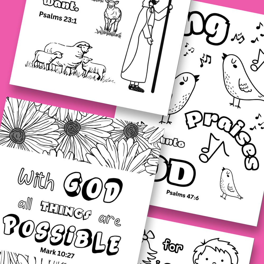 Scripture and Scribbles Faith Based Coloring and Activity Books for Kids. 